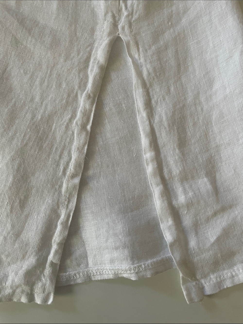 Francesca Bettini White Linen Ruffle Edge Midi Dress. L. NWT - Picture 11 of 12